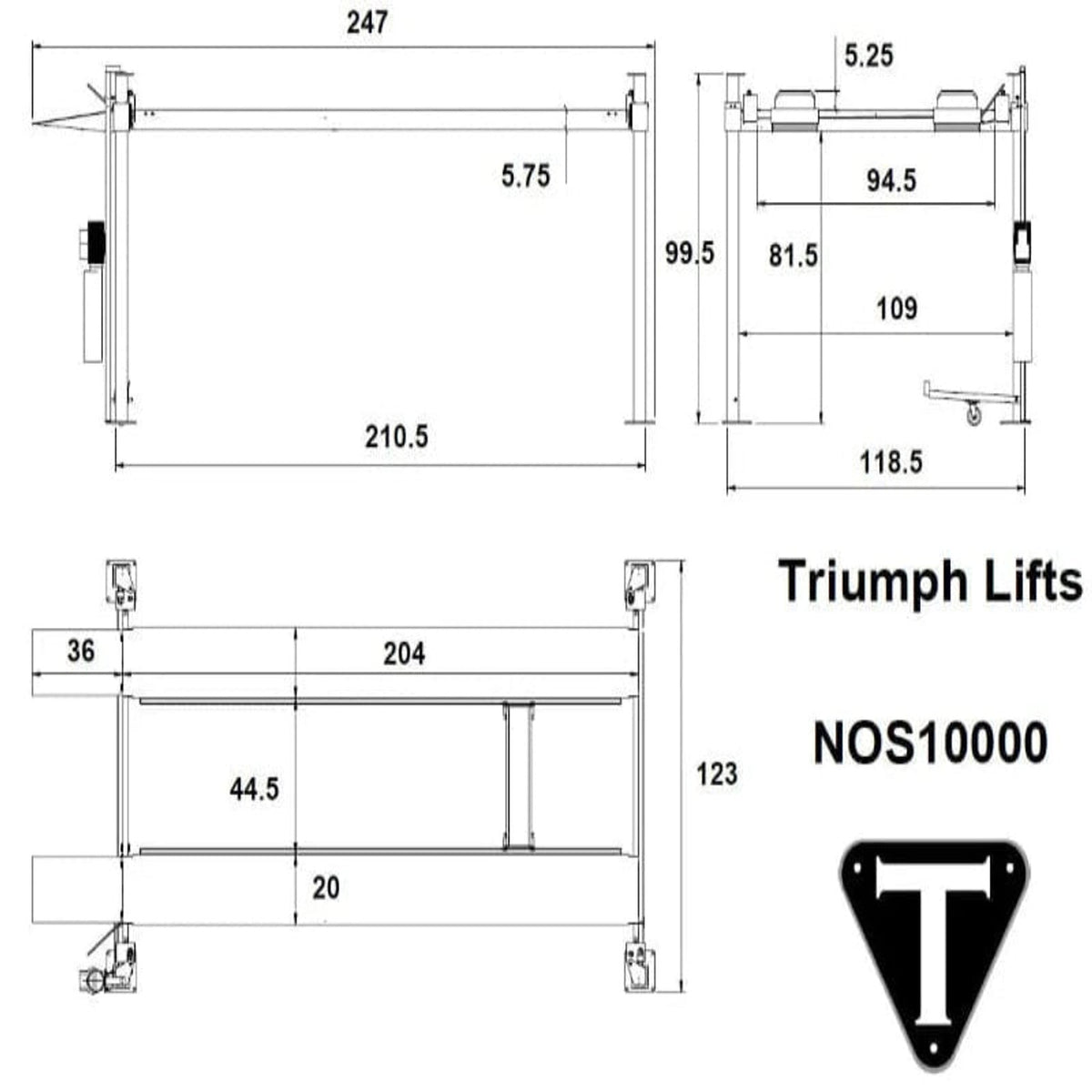 Triumph NOS10000 4-Post Auto Parking Lift
