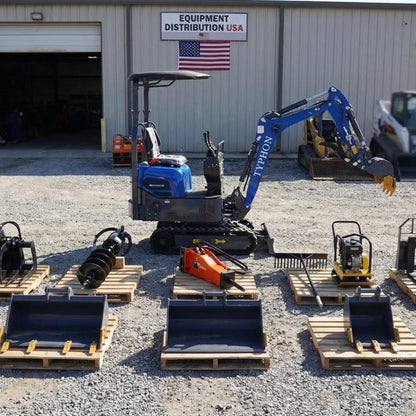 TERROR XI Mini Excavator Digger 13.5hp Gas B&S EPA Engine with 14 Attachments