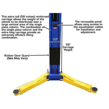 Atlas OHX10000X 10,000 lb Extra Tall 2-Post Lift