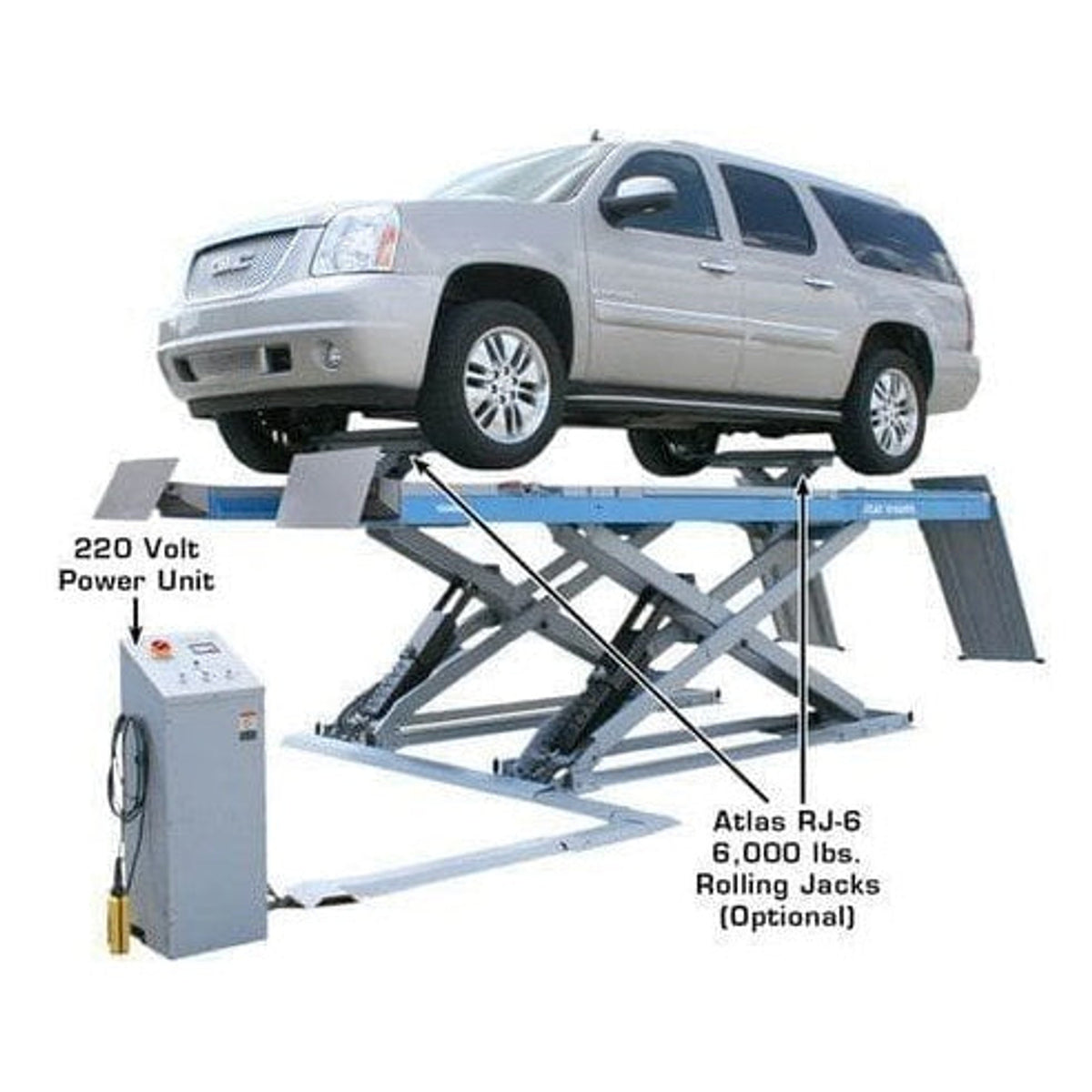 Atlas 12AWFSL 12,000 lb Alignment Lift w/ Wheels Free Lifts