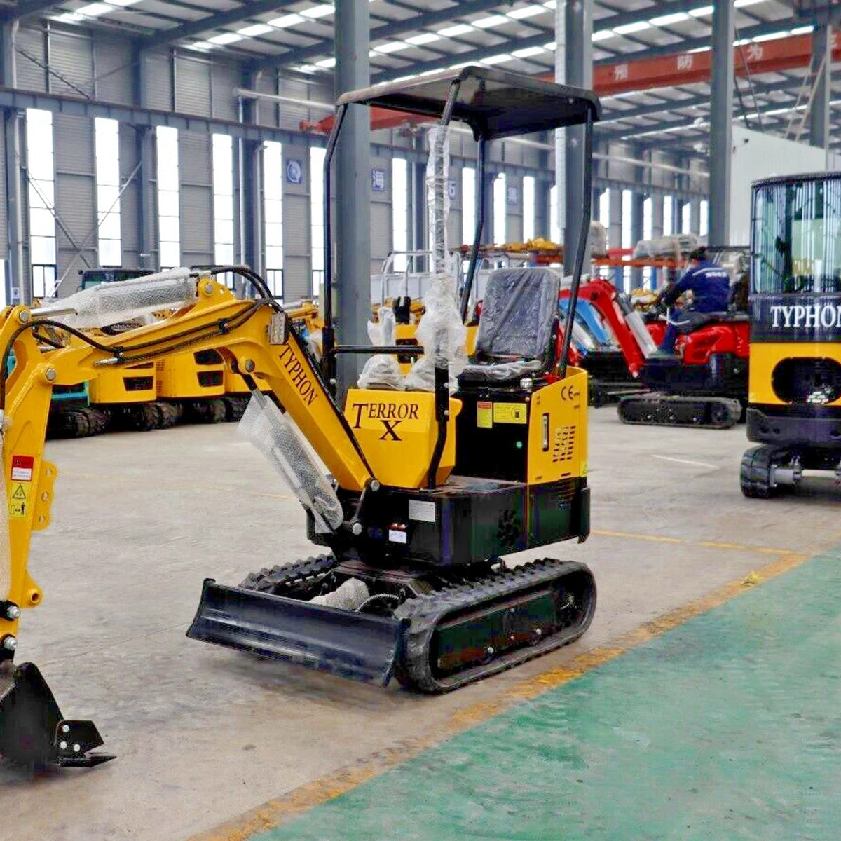 In USA Mini Excavator 1 Ton Digger 13.5hp Gas Tracked Crawler B&S EPA Engine