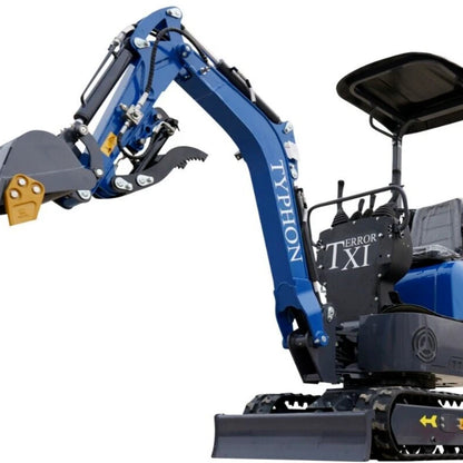 TERROR XI Mini Excavator Digger 13.5hp Gas B&S EPA Engine with 14 Attachments