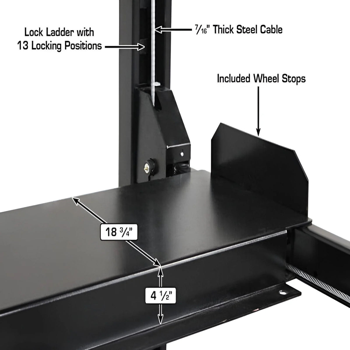 Atlas Apex 8, 8,000 lb 4 Post Vehicle Storage Lift - ALI Certified