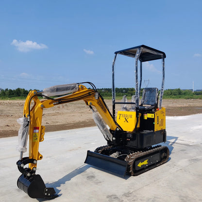 In USA Mini Excavator 1 Ton Digger 13.5hp Gas Tracked Crawler B&S EPA Engine