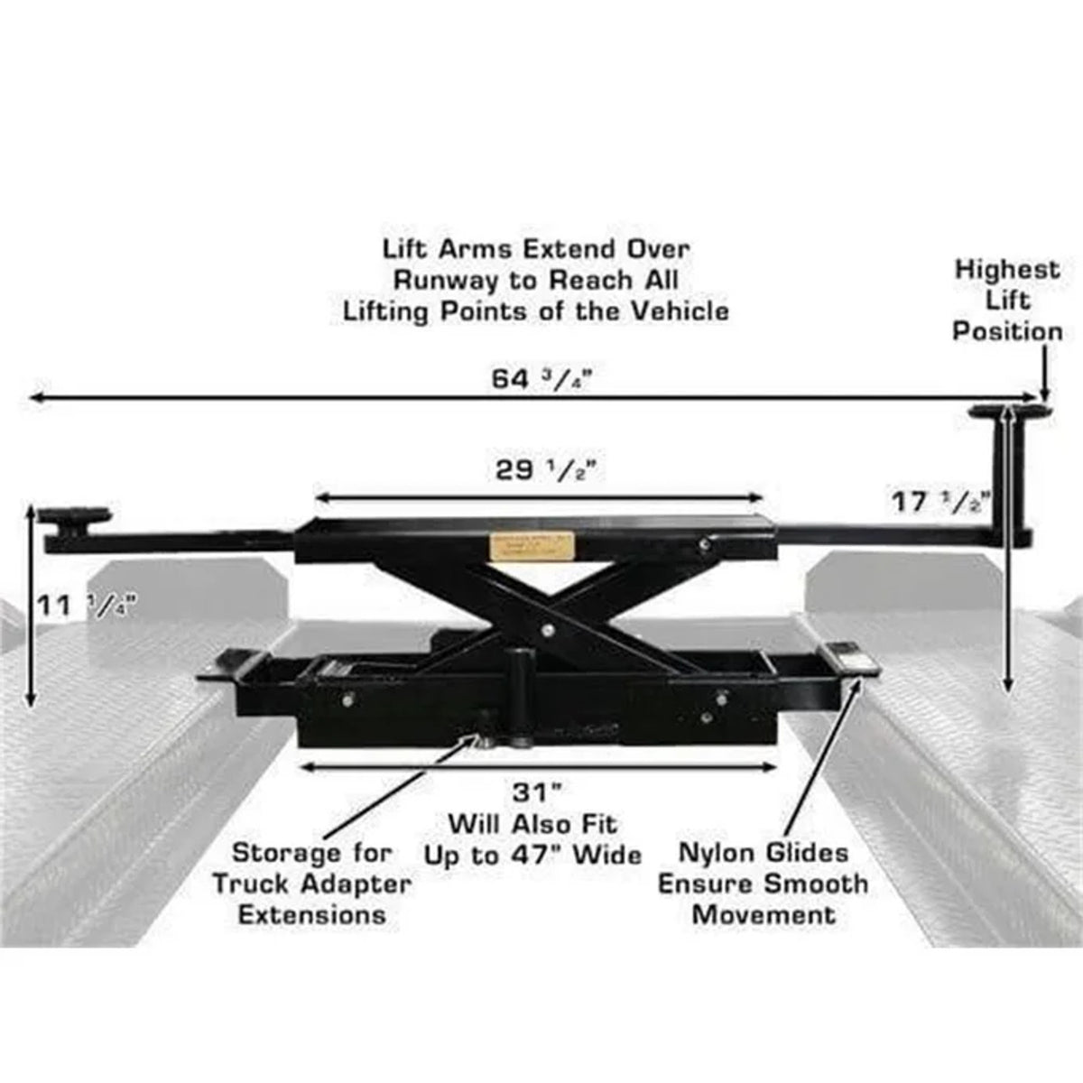 Atlas Equipment ALI Certified APEX 8 4 Post Lift + (2) RJ35 Sliding Jacks Combo