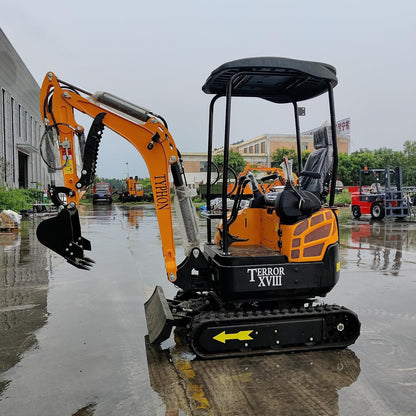 4,000 lbs Terror XVIII Mini Excavator, EPA Certified KUBOTA D902 Diesel Machine