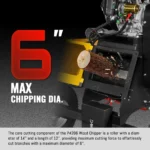 6 inch E-start ZONSEN 420cc 15hp Gasoline Engine Powered Drum Wood Chipper, P4206 - Image 4