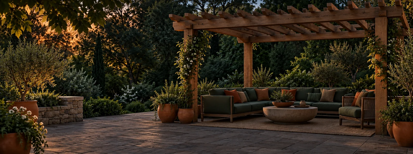 AI-generated editorial illustration for Patio Structures; not an exact inventory product.