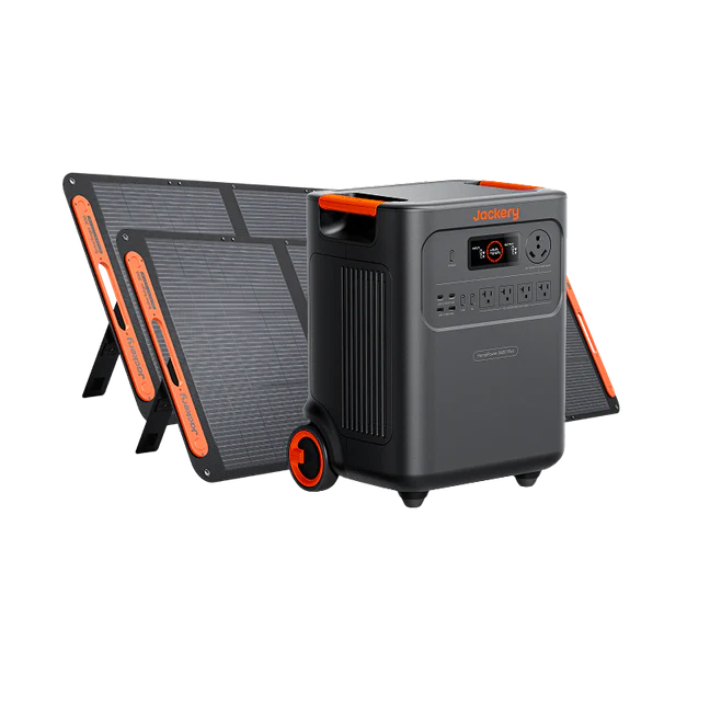 pio-five-4d16c98e80504fcbb5a926faa7540995bcf9fe2f22f66b9c6f11c0c1b3650bb9 Jackery HomePower 3600 Plus Portable Power Station with 2x 200W Solar Panels, 3600W AC Output, 3584Wh LFP Solar Generator, Expandable up to 21kWh, Essential Home Backup for Home Use, Emergencies, RV - Image 1