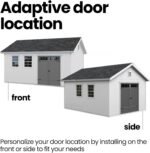 Handy Home Products Scarsdale 12×16 Do-it-Yourself Wooden Storage Shed with Floor - Image 3