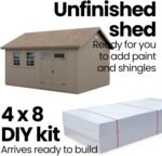 Handy Home Products Scarsdale 12×16 Do-it-Yourself Wooden Storage Shed with Floor - Image 4