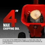 HONDA GX200 Gasoline Engine Powered 4 inch Wood Chipper, GS650 - Image 4