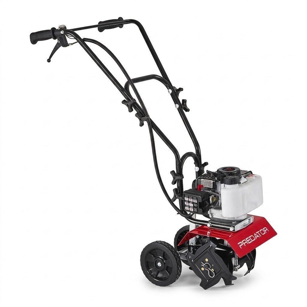 pio-restart-067d869f99dfa3a91e882375707481eafd7dea4ff669ec4ac2db6bc55722ed51 Predator Cultivator Gas Powered 2-stroke Engine 9 in. 43cc Lawn Garden Work NEW - Image 1