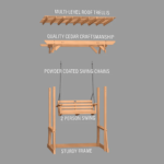 Backyard Discovery Callahan Cedar Wood Outdoor Pergola Swing Bench - Image 10