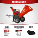 MechMaxx GS650 Wood Chipper Honda GX200 Gasoline Engine Powered 4″ New - Image 7