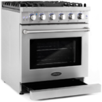 Cosmo 4-Piece, 30″ Gas Range, Wall Mount Range Hood, Dishwasher and Refrigerator COS-4PKG-097 - Image 7