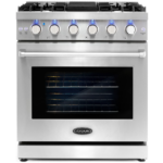 Cosmo 4-Piece, 30″ Gas Range, 30″ Range Hood, 24″ Dishwasher and Refrigerator COS-4PKG-093 - Image 4