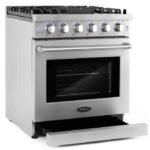 Cosmo 4 Piece, 30″ Gas Range 30″ Range Hood 24″ Dishwasher & Wine Refrigerator COS-4PKG-254 - Image 2