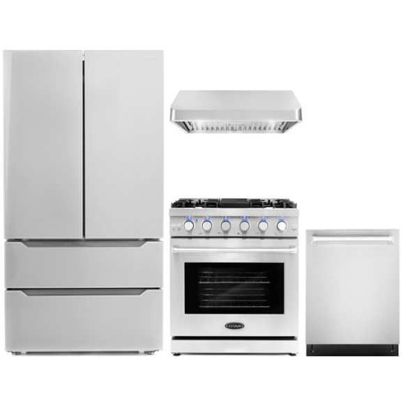 r7-f743b970c836eedb993ae0815cda48a8 Cosmo 4-Piece, 30″ Gas Range, 30″ Range Hood, 24″ Dishwasher and Refrigerator COS-4PKG-093 - Image 1
