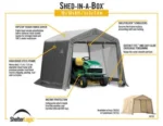 ShelterLogic Shed-in-a-Box 10 x 10 x 8 ft Peak Gray - Image 7