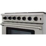 Thor Kitchen 36” Gas Range in Stainless Steel LRG3601U - Image 4
