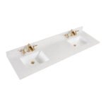 Altair 73″ Stone effects Vanity Top in Jazz White with White Sink 62073-CTP-JW