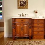 Silkroad Exclusive  53″ Single Vanity Top with Ivory Ceramic Undermount Sink HYP-0204-CM-UIC-53