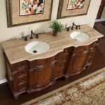 Silkroad Exclusive  72″ Double Vanity with Ivory Ceramic Undermount Sinks HYP-0722-T-UIC-72 - Image 2