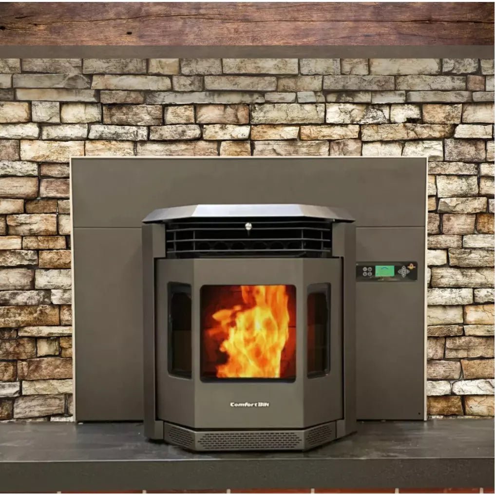 retained-408b7a792a15398c19b5767989f8f44cc30031c8a4e3fbff578b6ba115a5e816 ComfortBilt HP22I Pellet Stove Fireplace Insert HP22i - Image 1