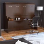 Horizontal Murphy Bed with Desk, Queen Size, by Leto Muro