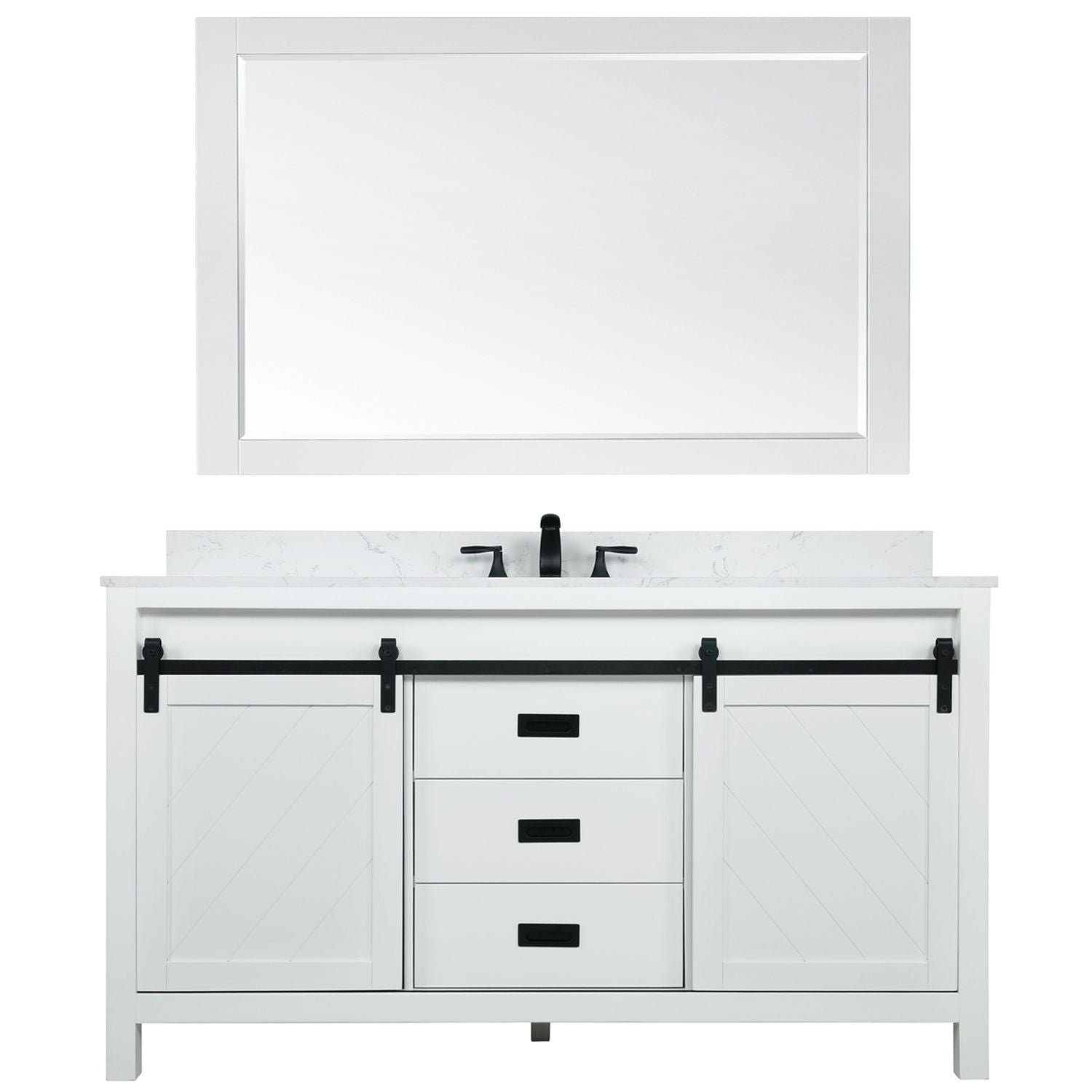retained-636702021cffd177be7dd745cfdfaa55d05c770954cc57ee2a4675b8efe0b719 Altair Kinsley 60″ Single Bathroom Vanity Set in White and Carrara White Marble Countertop with Mirror 536060S-WH-AW - Image 1
