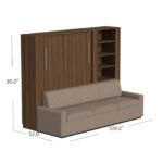 Queen Size Murphy Bed with Extended Couch | Inovabed - Image 28