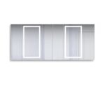 Krugg Svange 96″ X 42″ LED Medicine Cabinet with Dimmer & Defogger SVANGE9642DLLLRRR