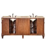 Silkroad Exclusive  72″ Double Vanity with Ivory Ceramic Undermount Sinks HYP-0722-T-UIC-72 - Image 4