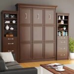 Queen Murphy Bed w/ Storage Cabinets, Walnut, by Leto Muro