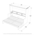 Horizontal Murphy Bed with Desk, Queen Size, White | Leto Muro - Image 6