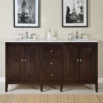 Silkroad Exclusive 68″ Double Vanity with White Ceramic Undermount Sinks FS-0269-WM-UWC-68