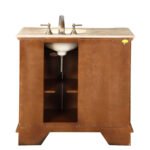 Silkroad Exclusive 38″  Single Vanity Top with Ivory Ceramic under mount Sink HYP-0904-T-UIC-38-L - Image 8
