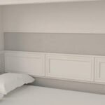 Horizontal Murphy Bed with Desk, Queen Size, White | Leto Muro - Image 9