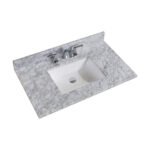 Altair 37″ Natural Marble Vanity Top with White Sink 64037-CTP-CA